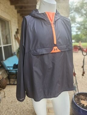 Under Armour All Season Gear Women Large Jacket Hoodie Gray Lightweight Logo XL